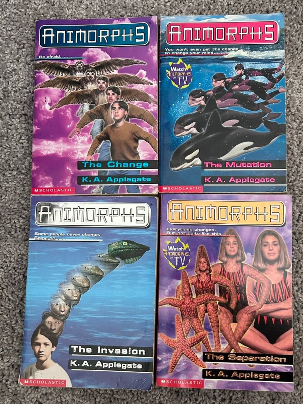 Vintage Animorphs Paperback Books Lot of 4